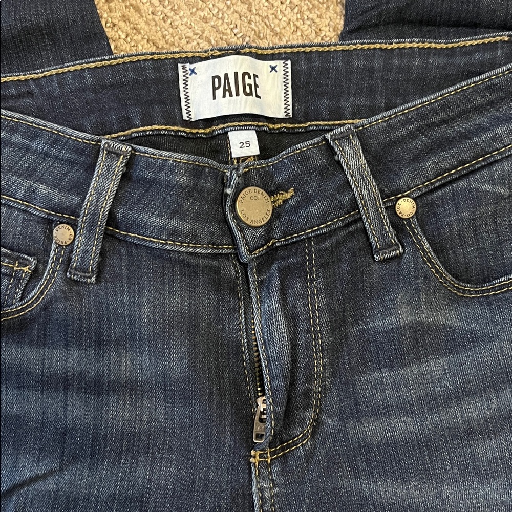 Paige Women's Dark Blue Jeans - Picture 4 of 4